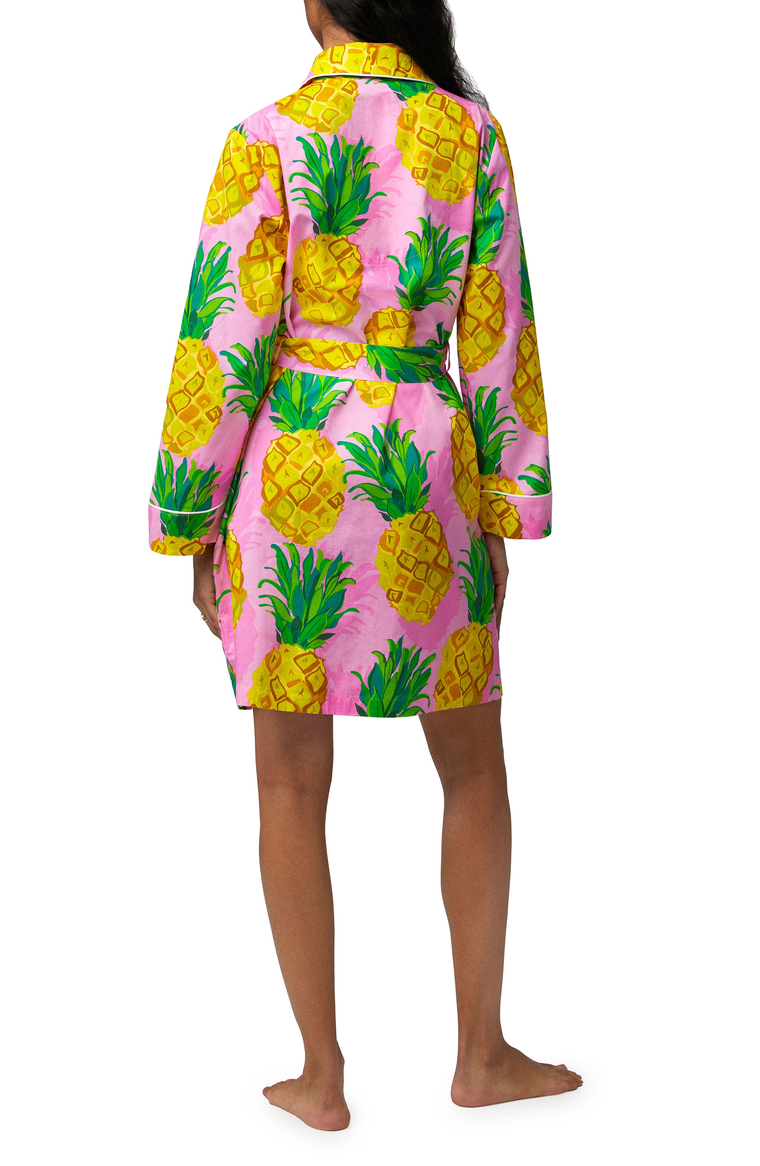 BedHead Pajamas Pineapple Print Organic Cotton Robe (Women) | Nordstrom