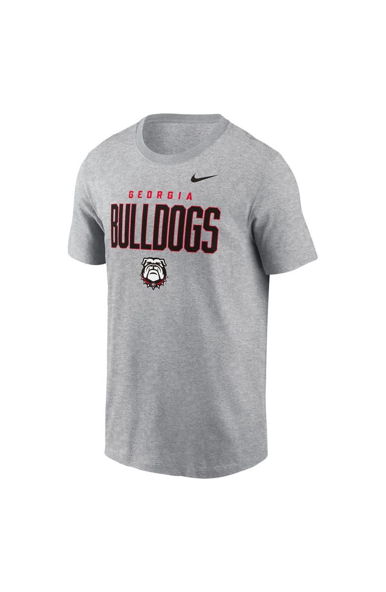 Nike Men's Nike Heather Gray Georgia Bulldogs Campus 2-Hit Primary Mascot T-Shirt, Alternate, color, Heather Gray