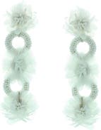 OLIVIA WELLES Havana Floral Beaded Drop Earrings