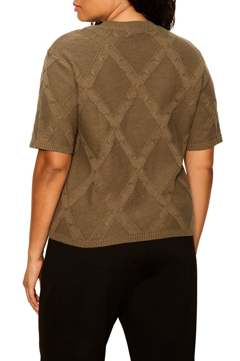 Perfect Short Sleeve Sweater, Alternate, color, FOREST GREEN