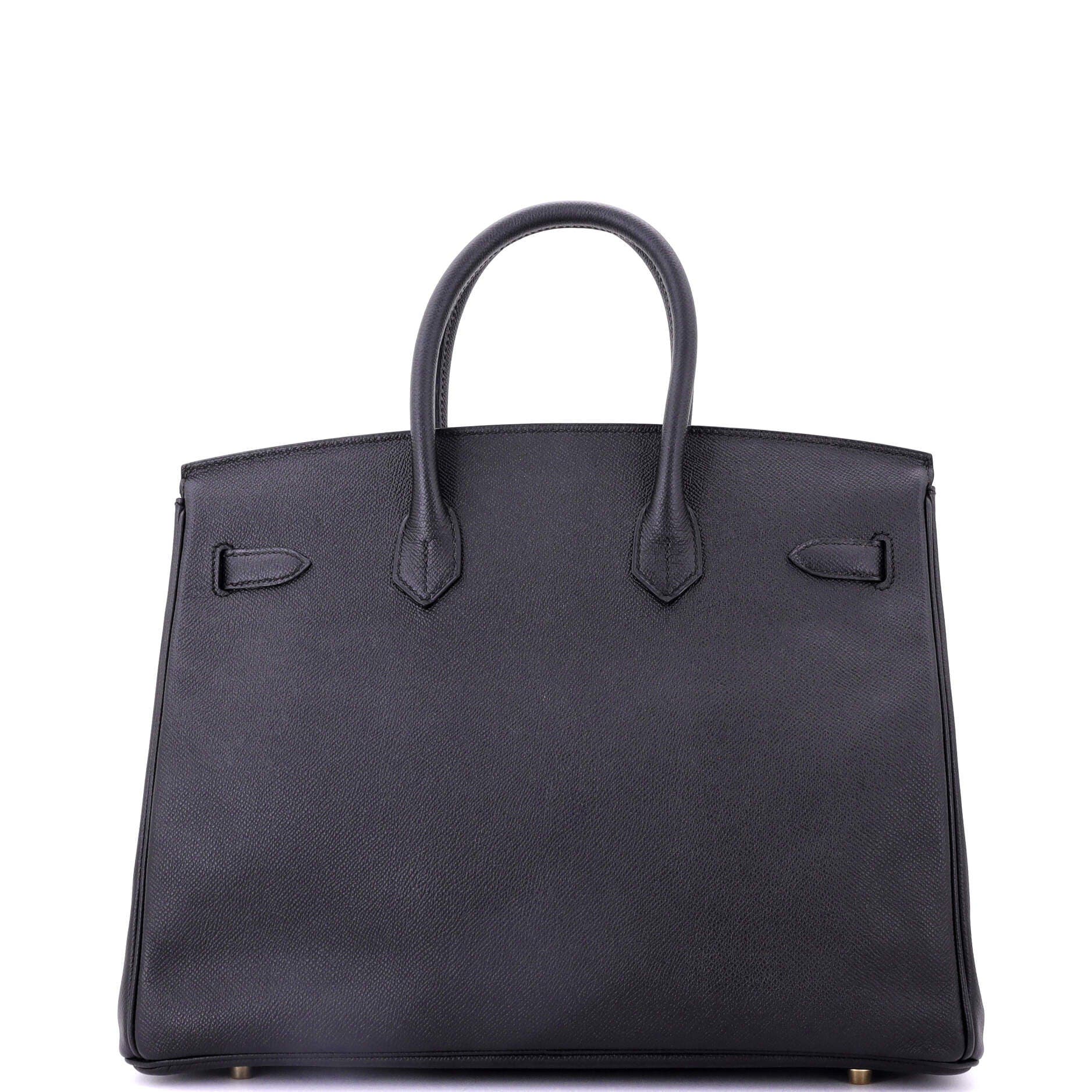 Pre-Owned Hermes Birkin Handbag Black Epsom with Gold Hardware 35, Alternate, color, 
