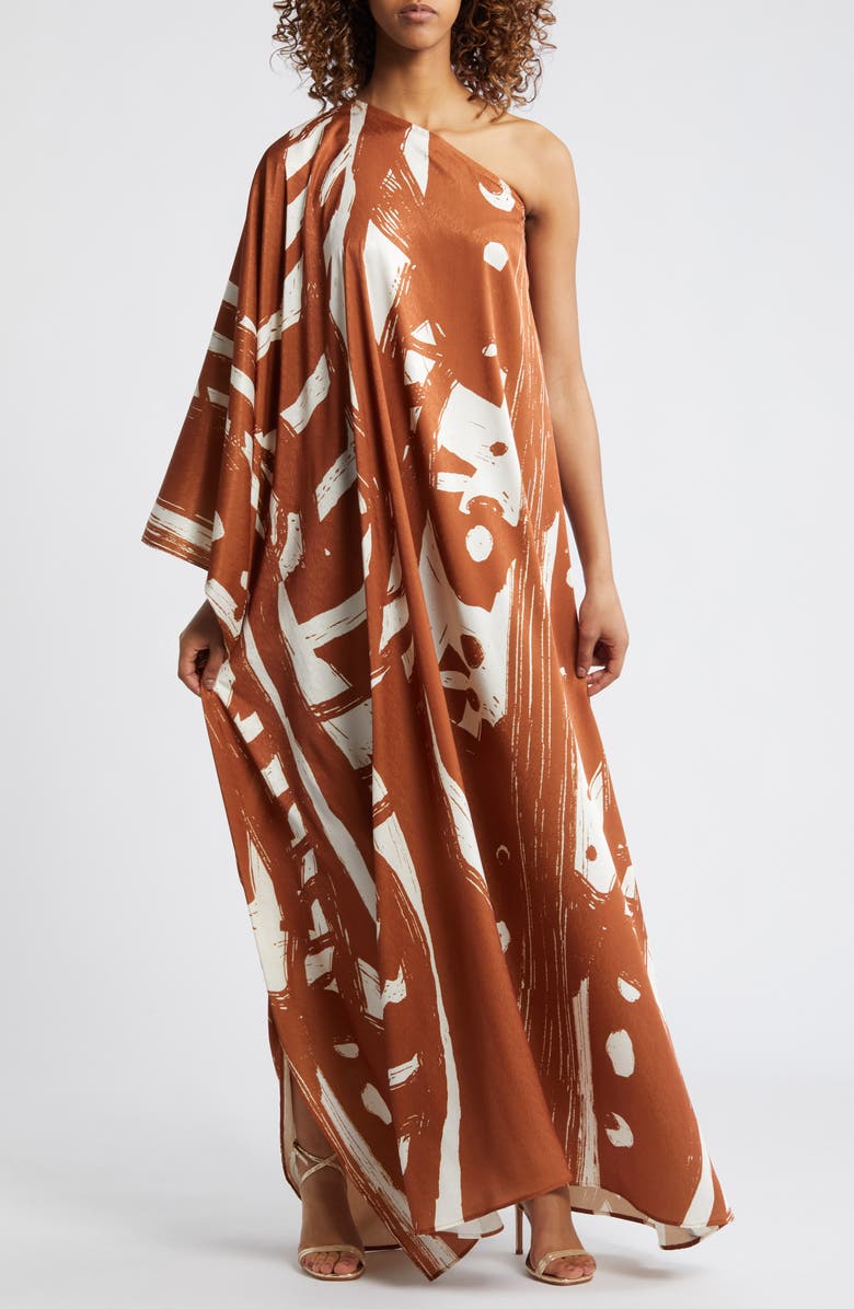 DIARRABLU Satu One-Shoulder Dress, Main, color, 