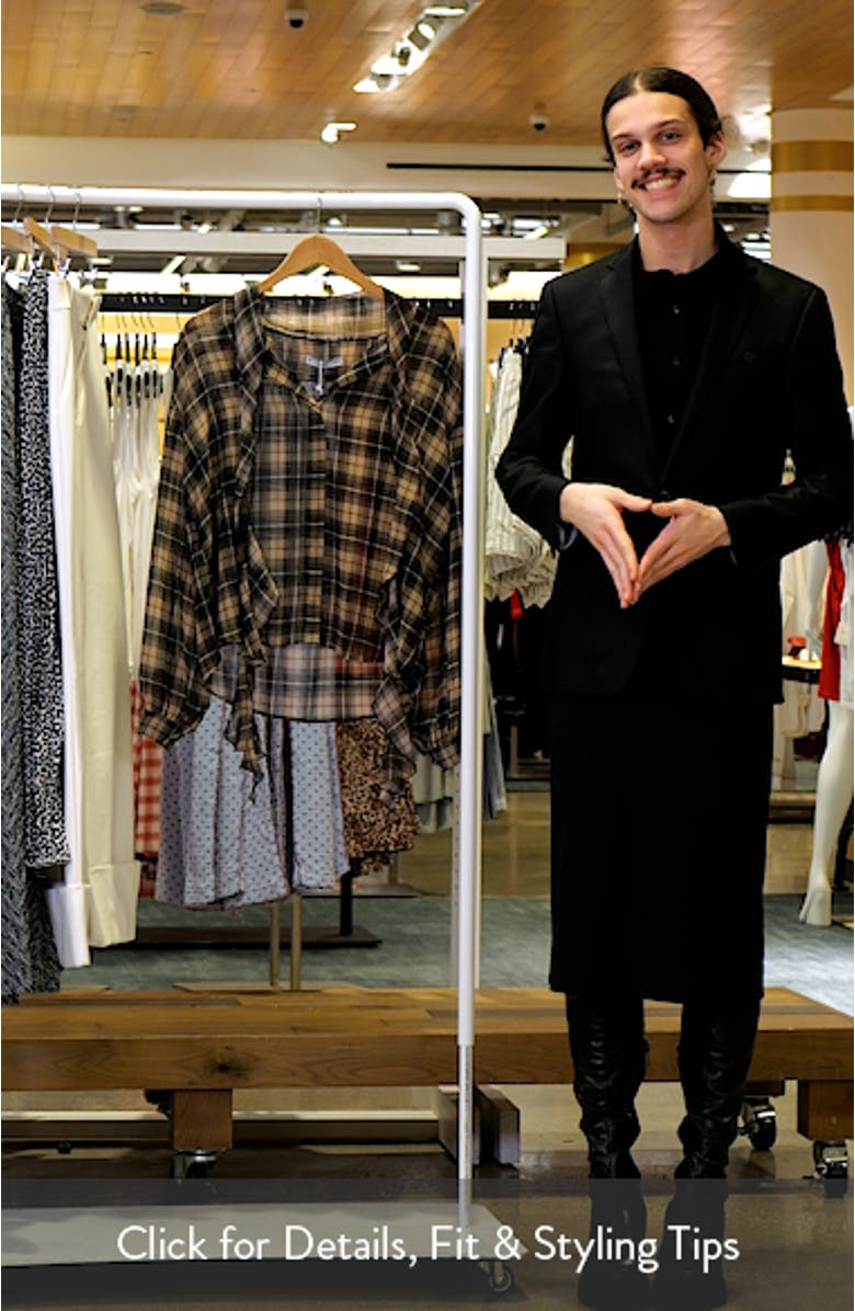 Scott Plaid Pussybow Top, sales video thumbnail