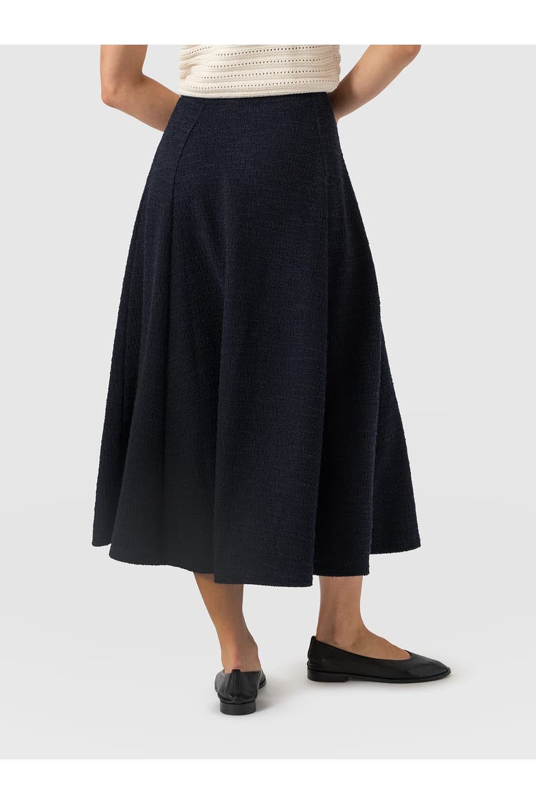 Neve Fit & Flare Skirt, Alternate, color, Navy Boucle