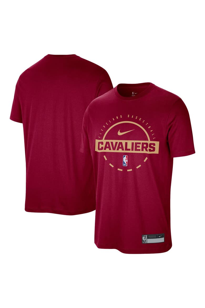 Men's Nike Wine Cleveland Cavaliers 2025/26 On-Court Flare Dri-FIT Tri-Blend Practice T-Shirt, Main, color, Wine