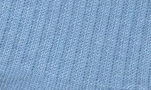 Pilates University 1883 Assorted 2-pack Teaser Nonslip Grip Crew Socks In Baby Blue/heather Grey