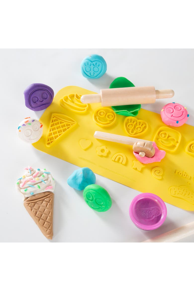 Playdoh Ice Cream Stand Play Center With 12 Containers & Wooden Tools, Age 3+, Alternate, color, Multicolored