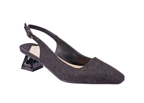 Lady Couture Jewel Heel Slingback Pump In Black