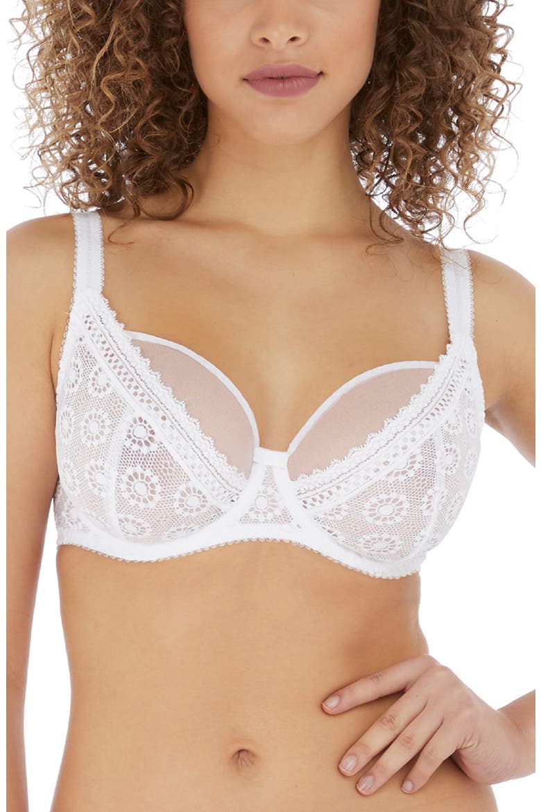 Love Note Full Figure Underwire Bra, Main, color, WHITE