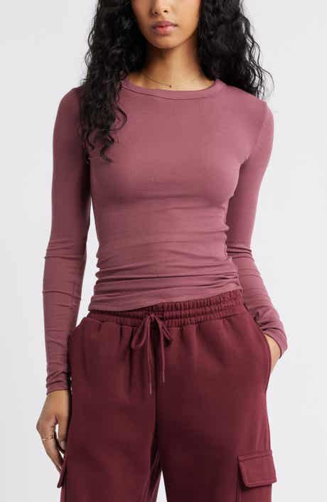 Ribbed Long Sleeve T-Shirt