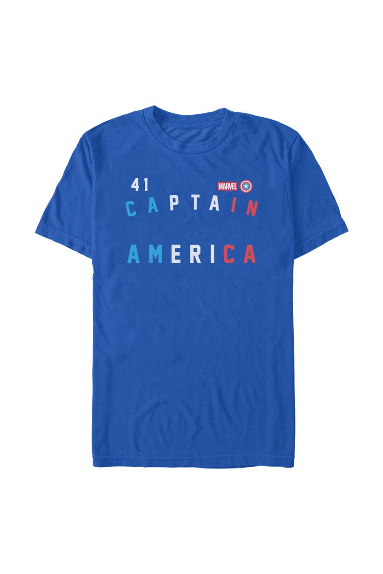 Men's Marvel Forty One Captain  Graphic T-Shirt, Main, color, Royal Blue