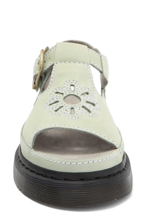 Dr. Martens Dunnet Flower Slingback Sandal In Sage Green Buttersoft
