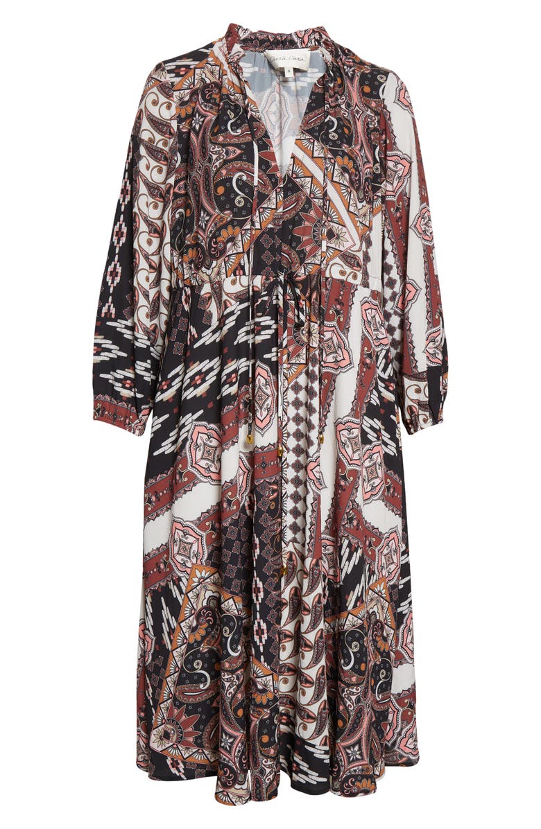 Cara Cara Tanglewood Long Sleeve Midi Dress, Alternate, color, 