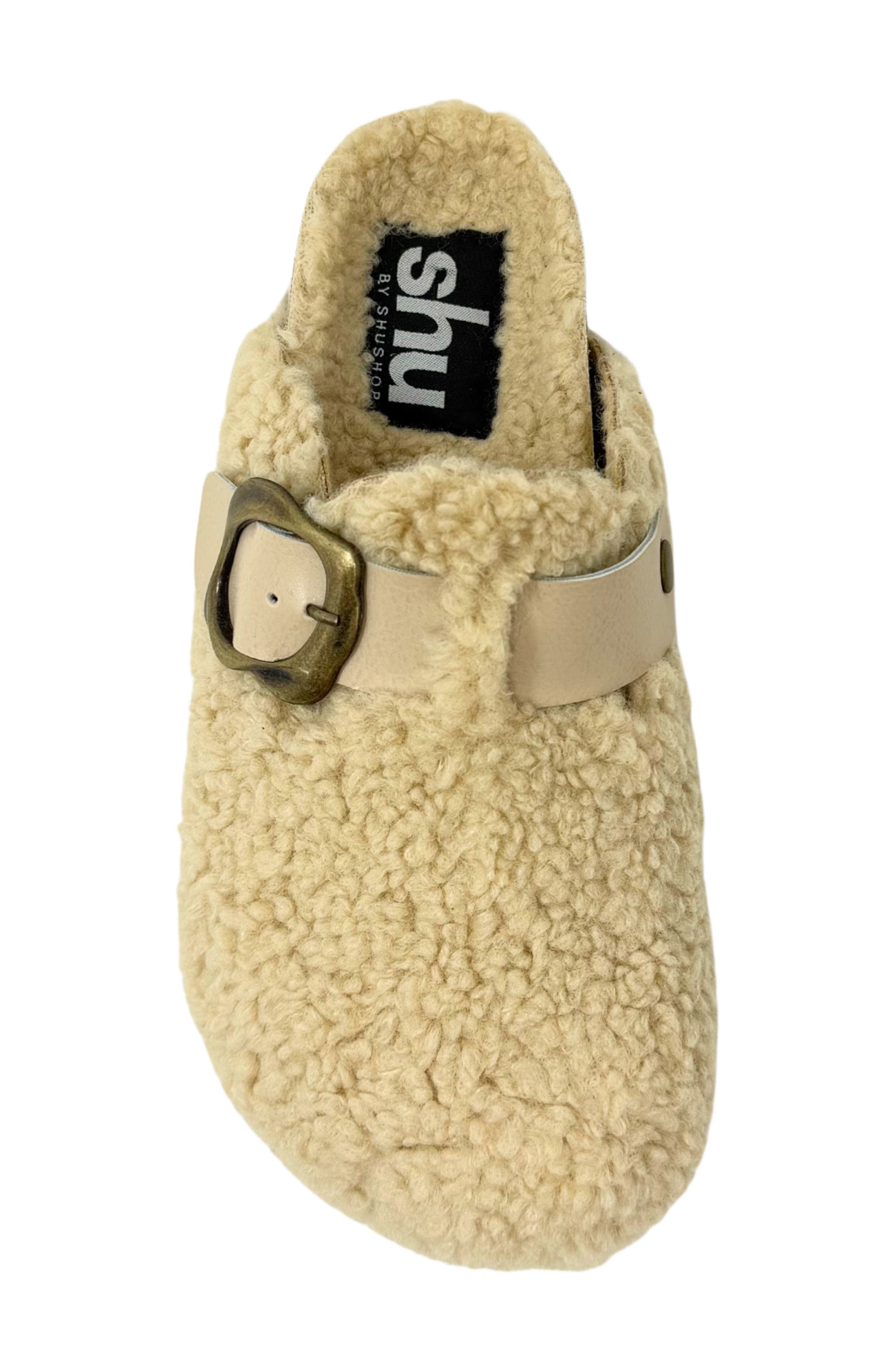 Teagan Faux Fur Clog, Alternate, color, TAUPE FUR