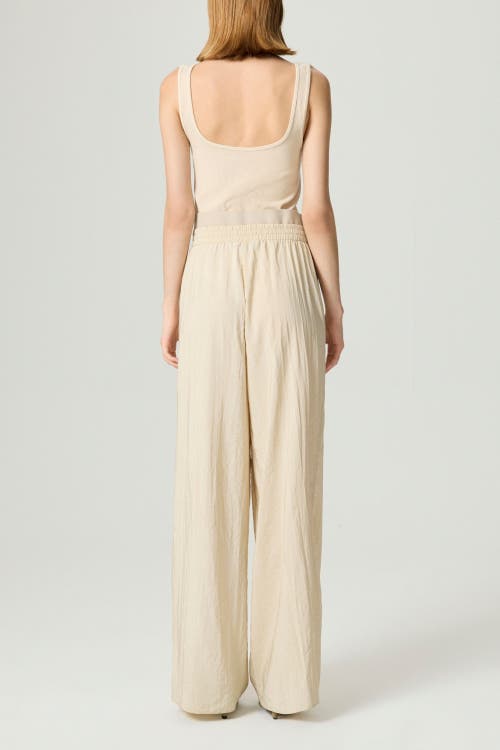Nocturne Drawstring-waist Relaxed Pants In White