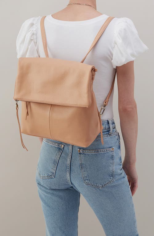 Hobo Grant Convertible Leather Backpack In Porcini