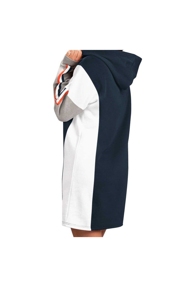 G-III 4HER BY CARL BANKS Women's G-III 4Her by Carl Banks Navy Chicago Bears Bootleg Long Sleeve Hoodie T-Shirt Dress, Alternate, color, 