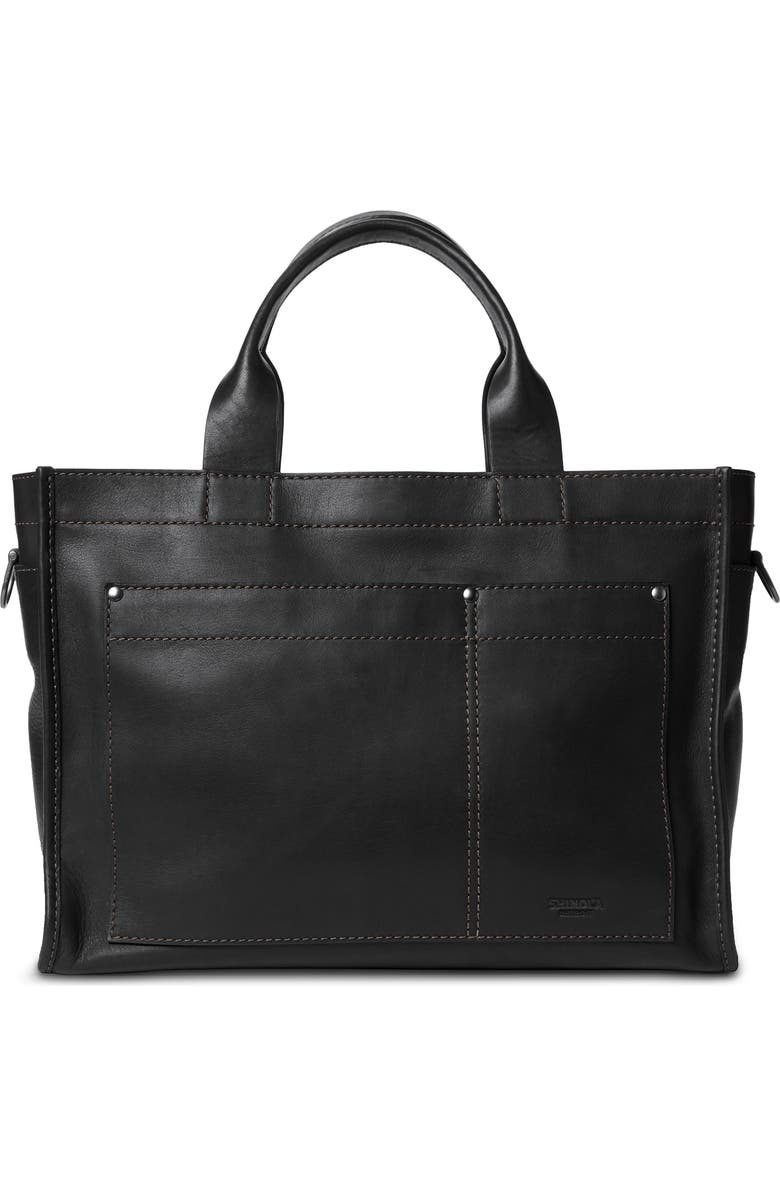 Shinola Bert Navigator Leather Brief Tote, Main, color,