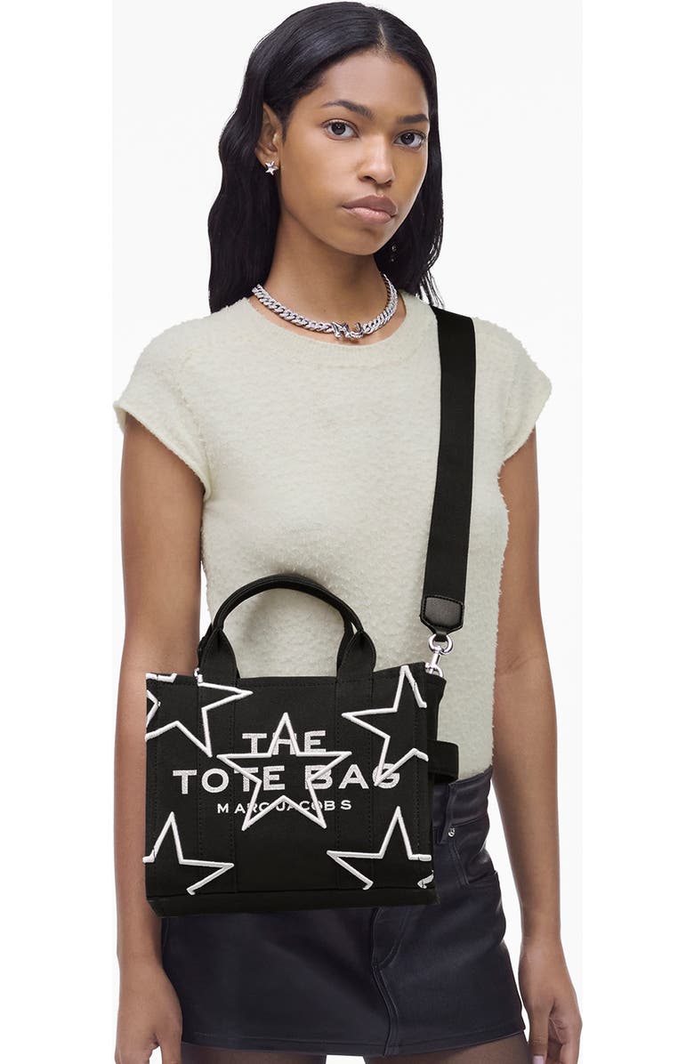 Marc Jacobs The Small Star Canvas Tote Bag, Alternate, color, Black
