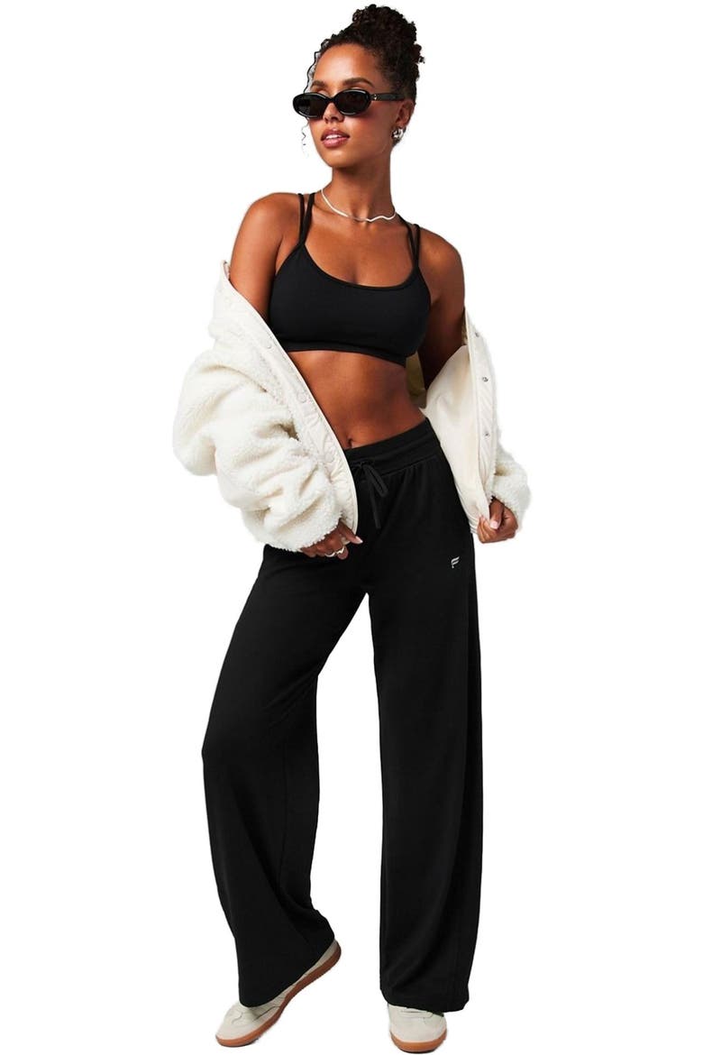 Women's Cloud Jersey Wide Leg Pant, Alternate, color, Black