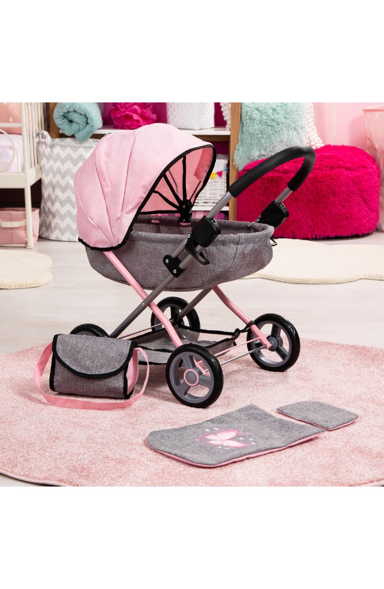 Bayer Design 4 in 1 Toy Baby Doll Pram Stroller Cosy Set - Dolls Up to 18 Inch, Alternate, color, Multicolored