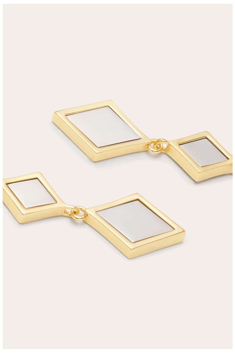Nila Drop Earrings, Alternate, color, CLEAR/ TWO TONE