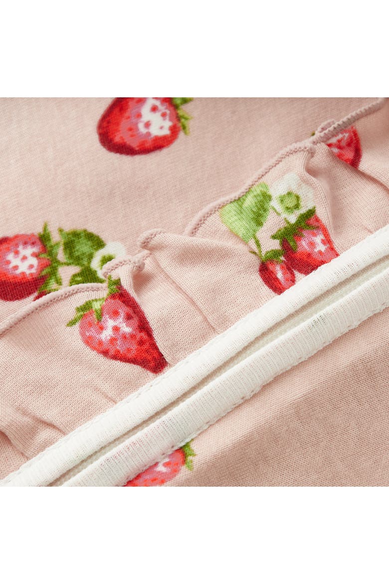 Organic Cotton Ruffle Footed Romper, Alternate, color, Strawberry