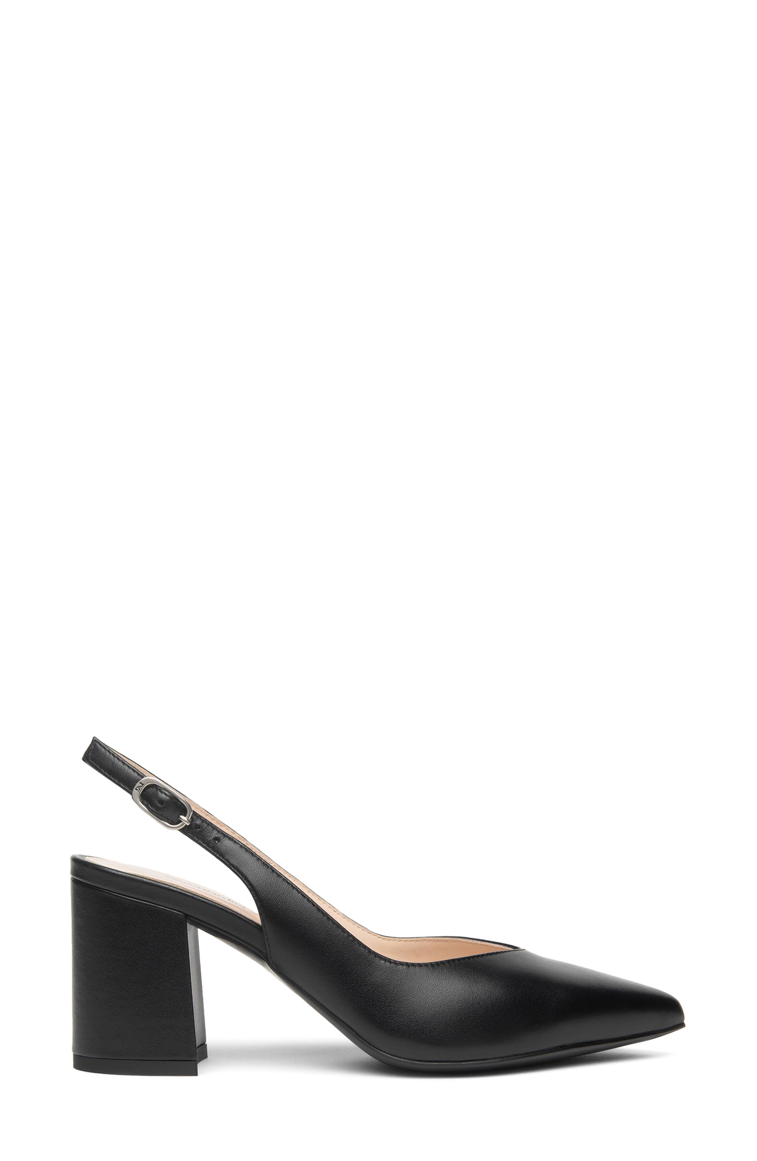 NeroGiardini Slingback Pointed Toe Pump, Alternate, color, Black