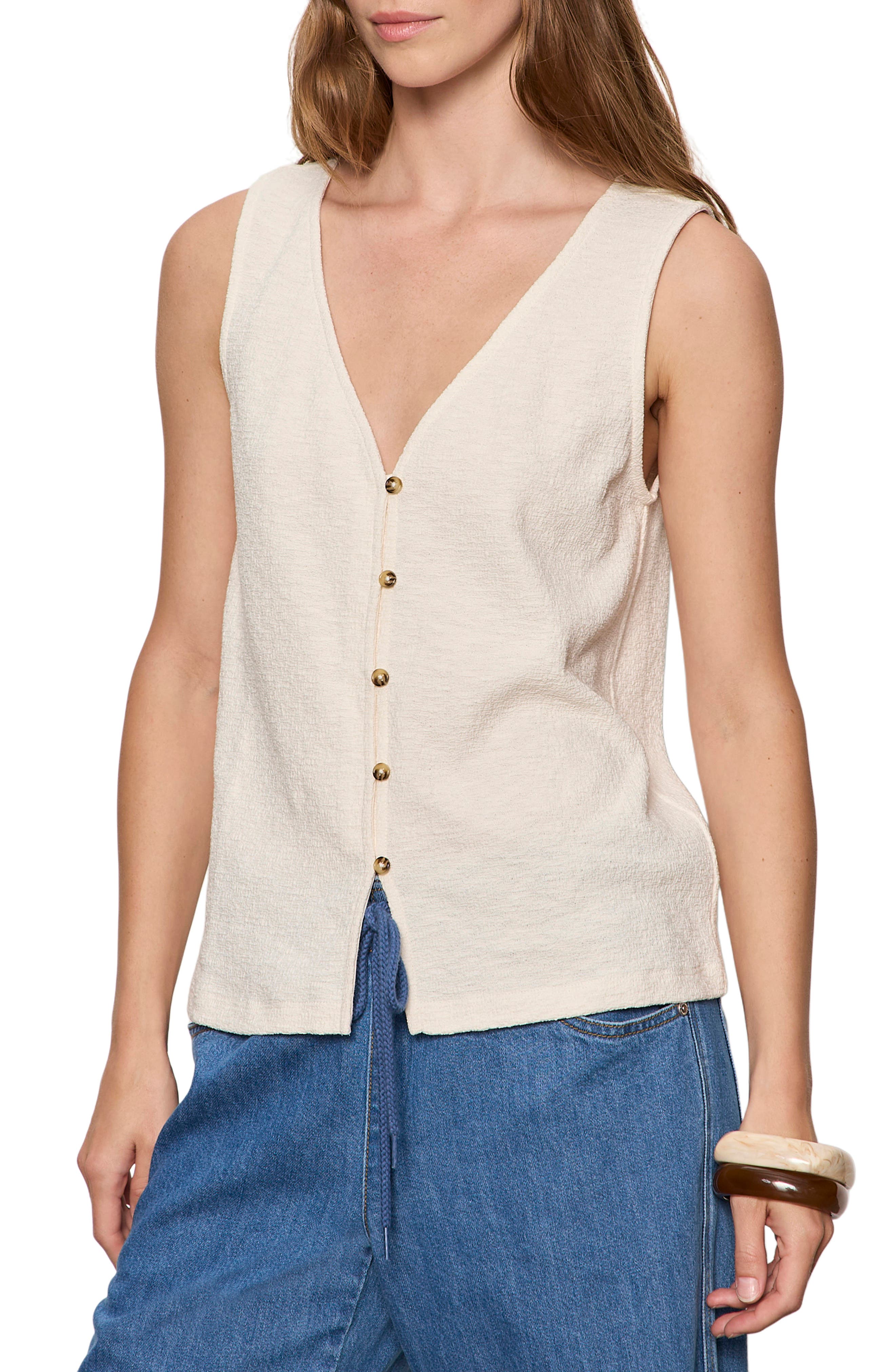 Sanctuary Easy Textured Vest (Women) | Nordstrom
