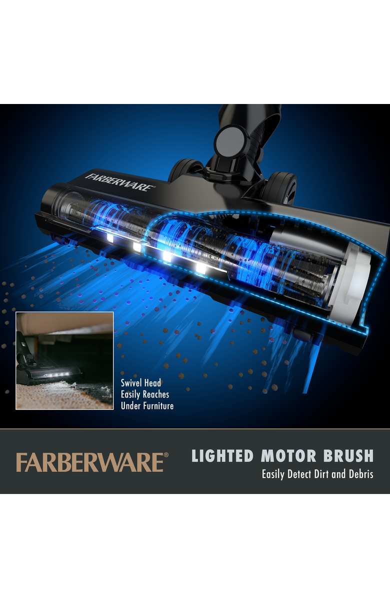 FARBERWARE Cordless Elite Stick Vacuum Cleaner, Alternate, color, Black