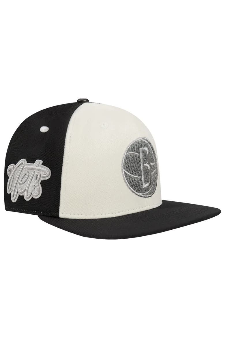 Men's Pro Standard  Cream Brooklyn Nets French Terry Snapback Hat, Main, color, Cream