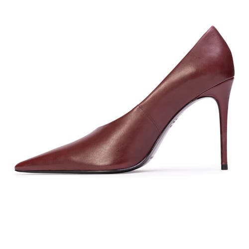 Black Suede Studio Jona 100 Pump In Burgundy