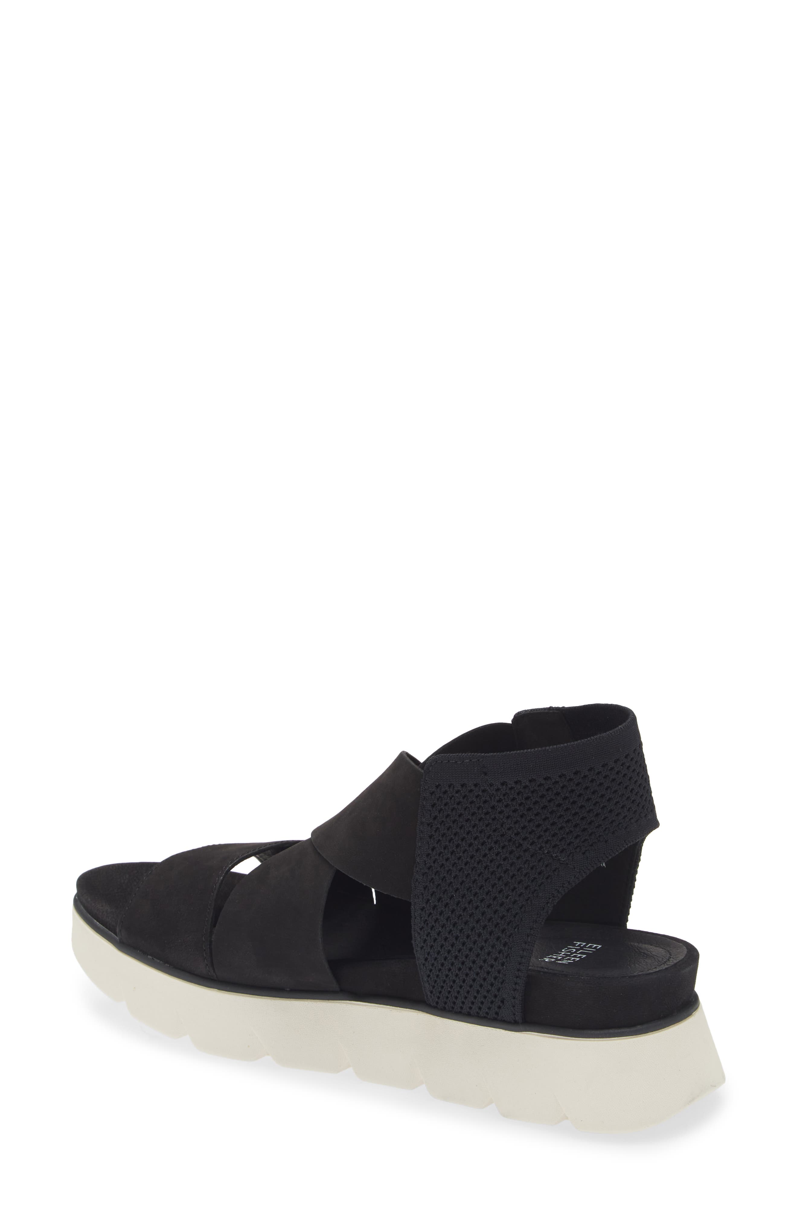 Eileen Fisher Chant Platform Sandal, Alternate, color, Black
