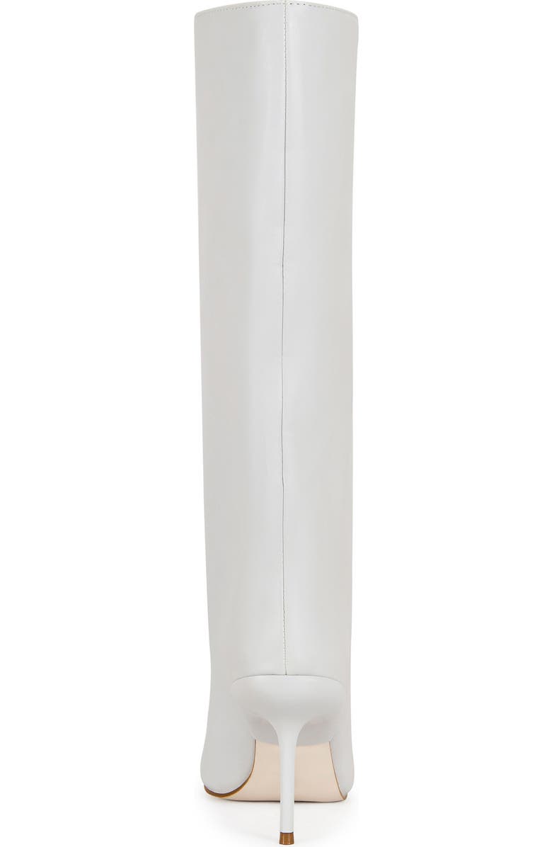 AZALEA WANG Couture Crazy Pointy Toe Knee High Boot, Alternate, color, Bone