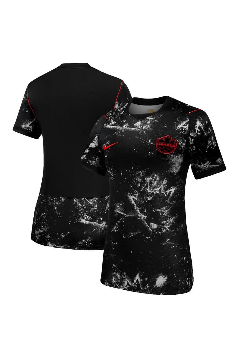Women's Nike Black Canada Soccer 2026 Away Stadium Replica Jersey, Main, color, Black