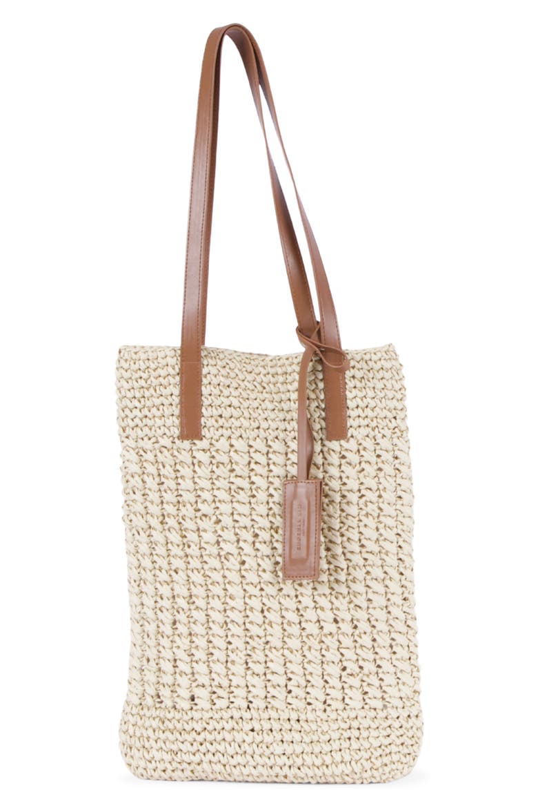 Chelsea Straw Tote, Main, color, NATURAL