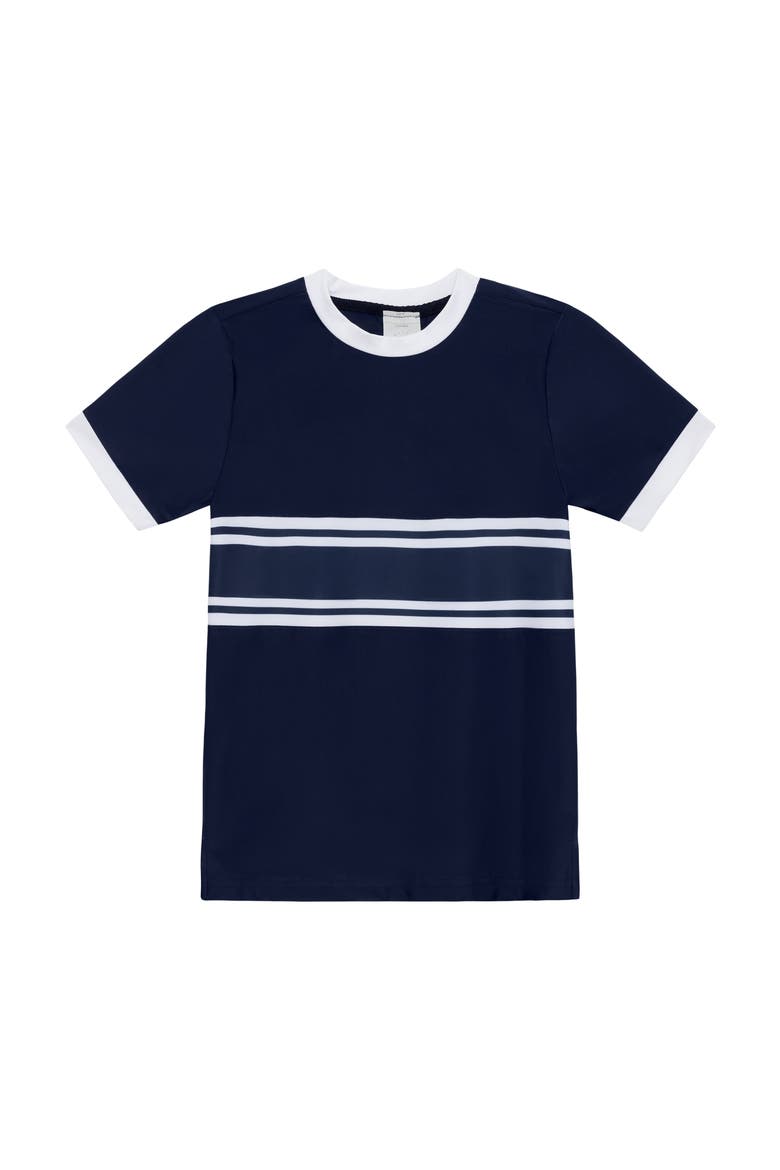 Girls Practice Tee, Main, color, Navy Stripe