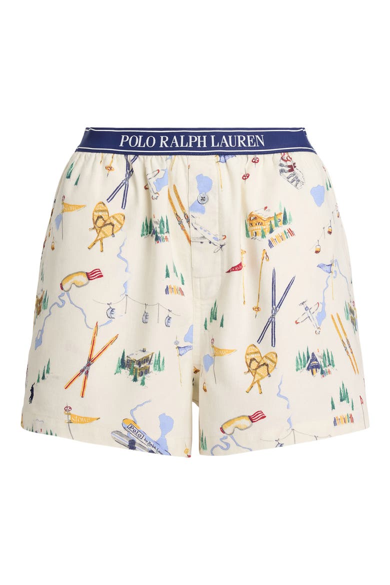 Boxer Pajama Shorts, Main, color, TRAVELER SKI PR