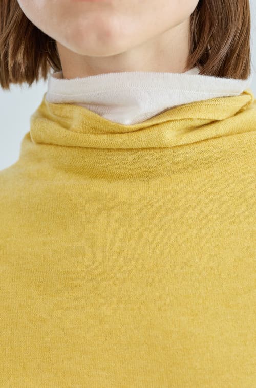Almina Concept Funnel Wool/cash Turtleneck In Yellow