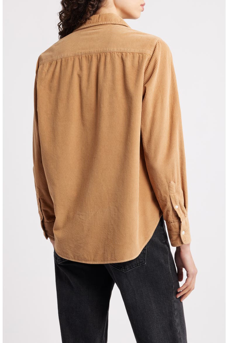 Barry Tailored Fit Corduroy Button-Up Shirt, Alternate, color, CAMEL CORDUROY