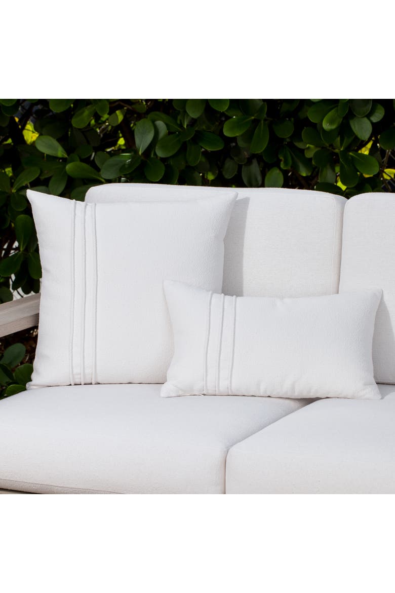 Continuity Hand Pleated Boucle Indoor & Outdoor Woven Accent Pillow, Alternate, color, Shell