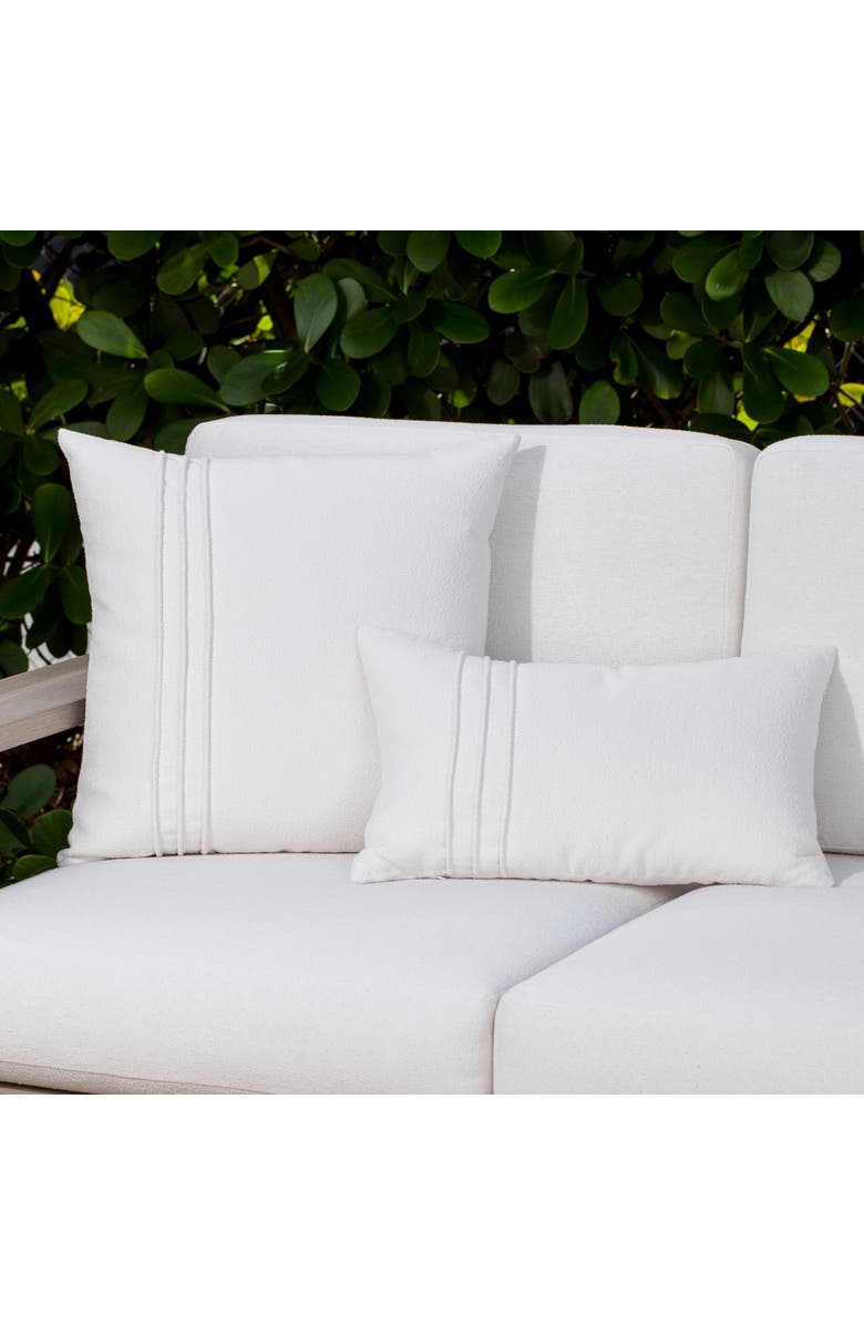 Elaine Smith Continuity Hand Pleated Boucle Indoor & Outdoor Woven Accent Pillow, Alternate, color, Shell