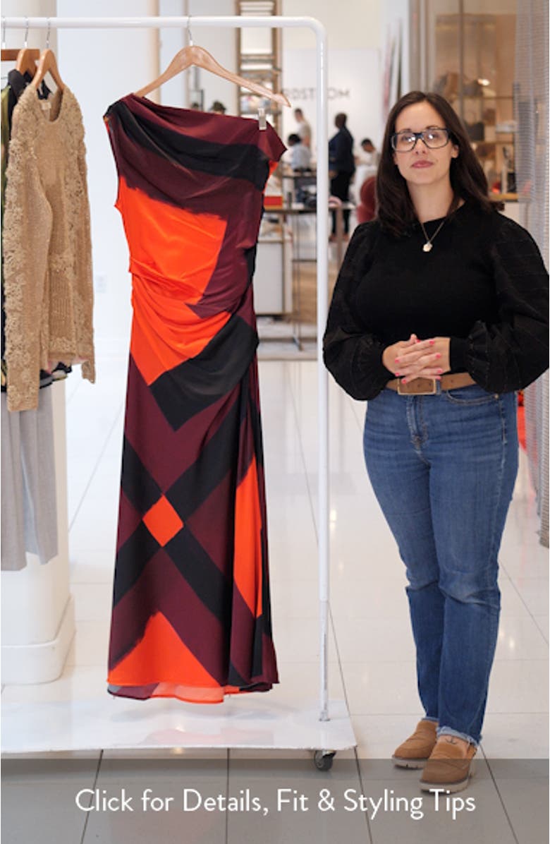 Phare One-Shoulder Stretch Silk Midi Dress, sales video thumbnail