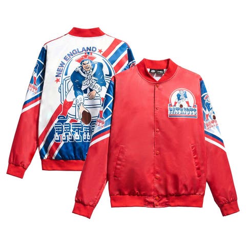 Men's Chalk Line Red New England Patriots Fanimation Satin Full-Snap Jacket