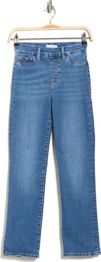 Pull-On Straight Leg Jeans
