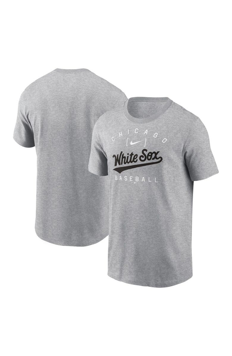 Nike Men's Nike Heather Gray Chicago White Sox Home Team Athletic Arch T-Shirt, Main, color, Heather Gray