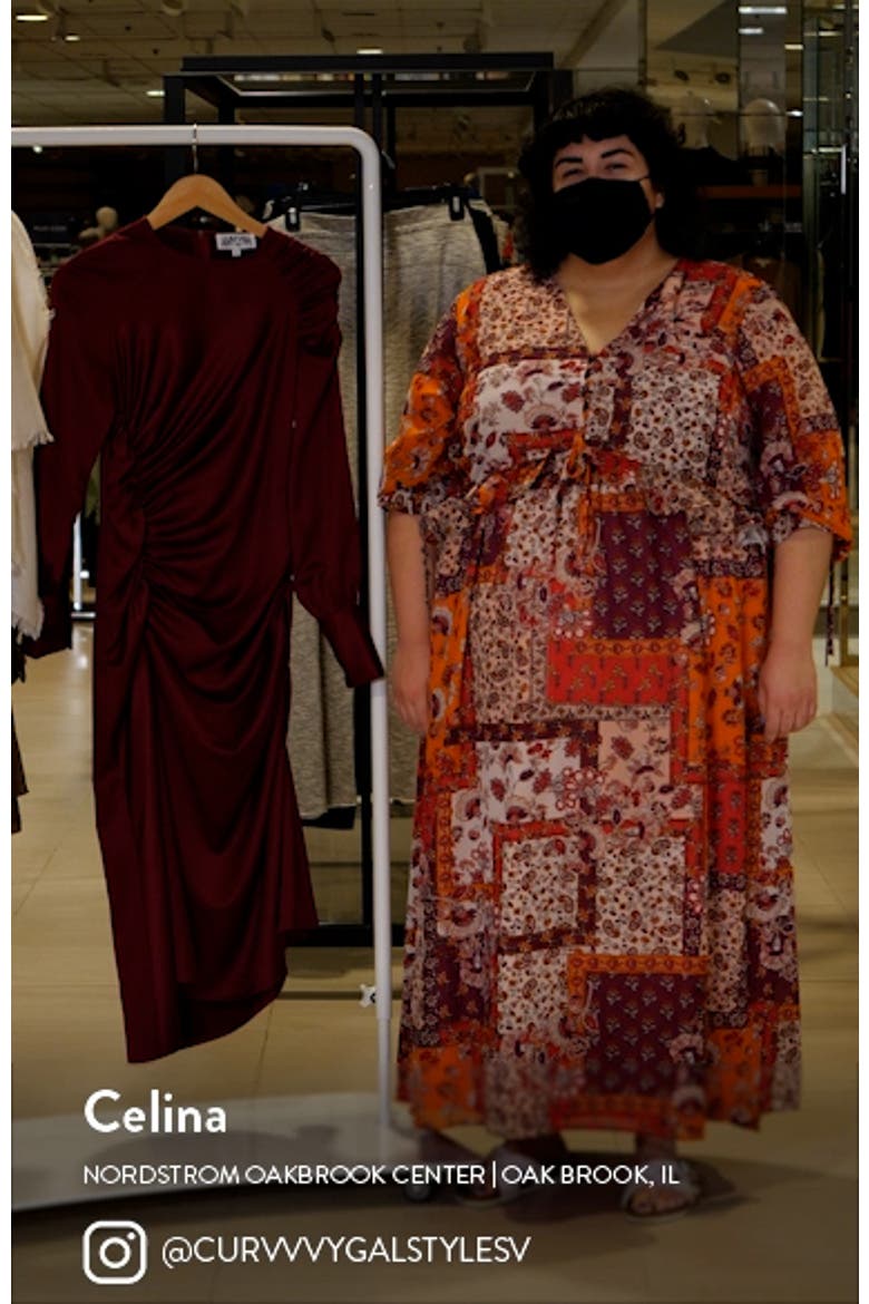 Asymmetrical Long Sleeve Midi Dress video