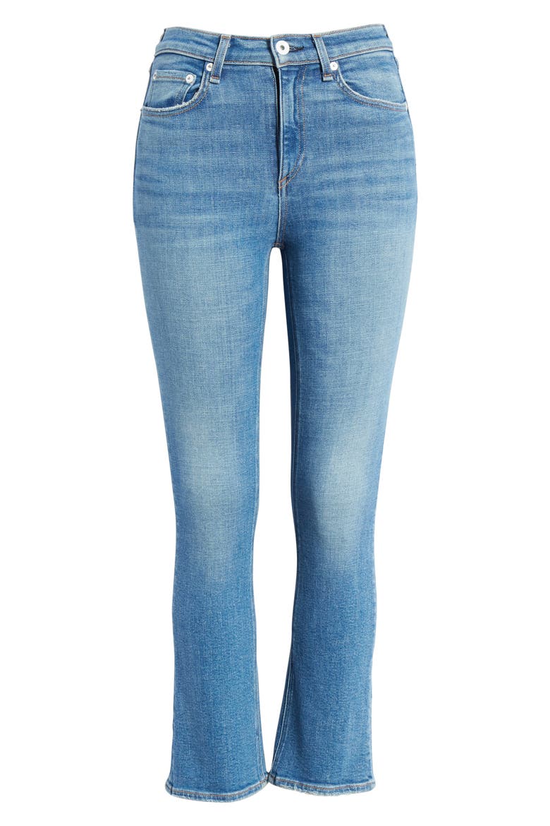Nina High Waist Ankle Flare Jeans, Alternate, color, GRAVEL