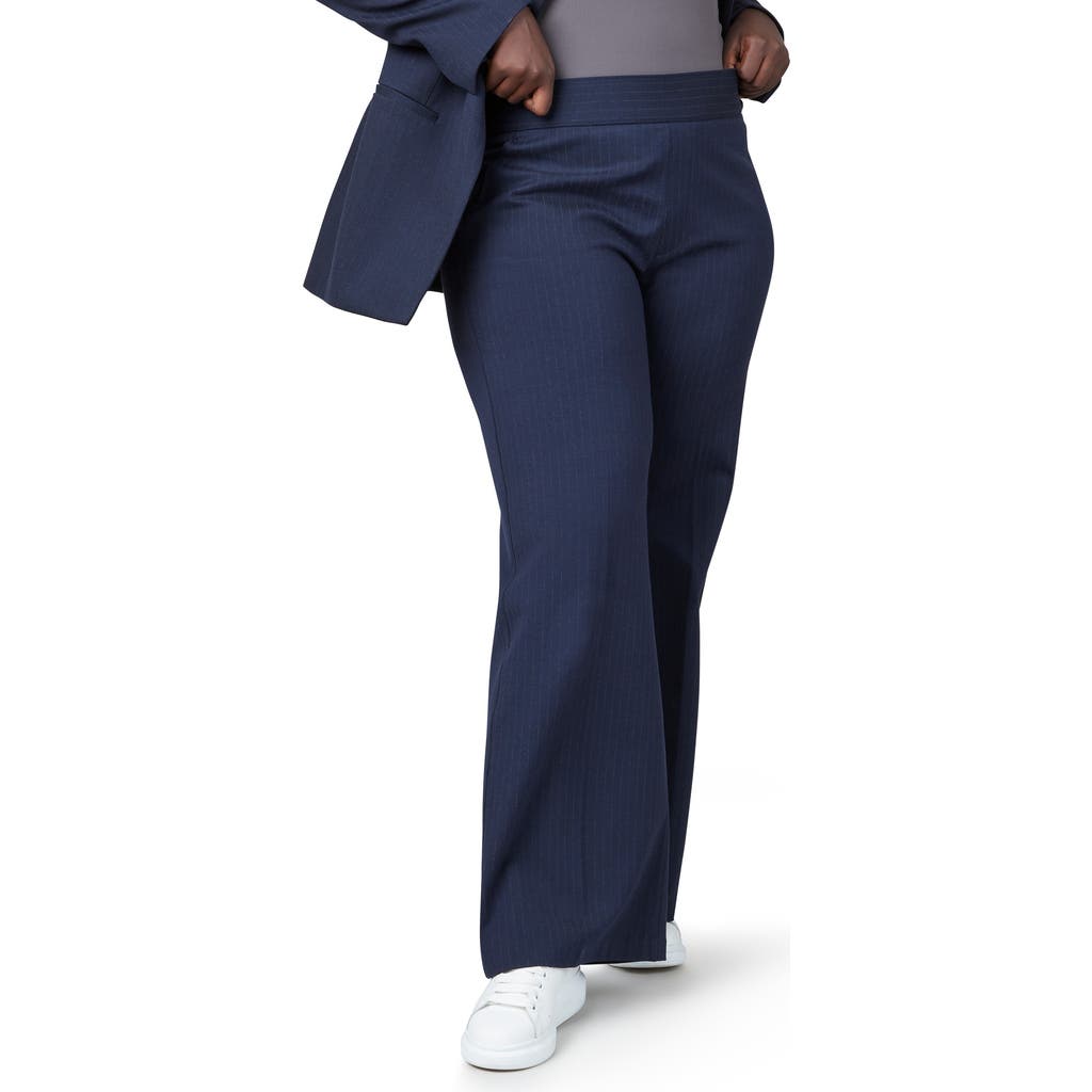 Spanx Perf Wide Leg Ponte Pants In Blue