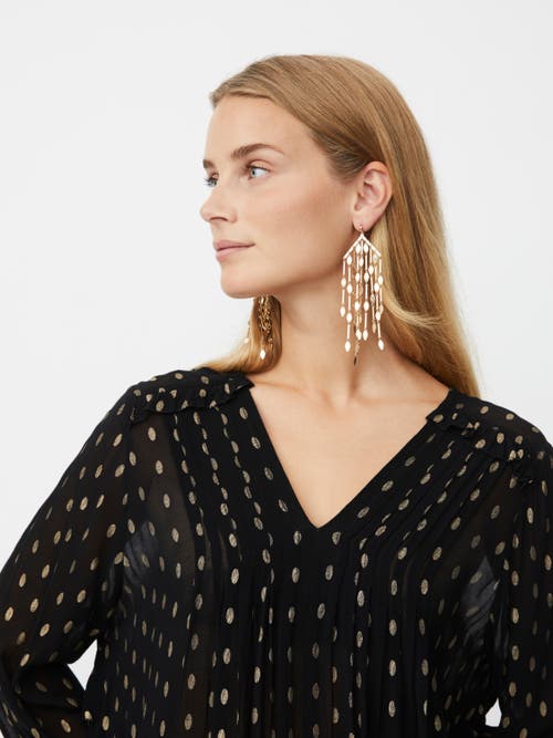 Masai Copenhagen Long Sleeve V-neck A-line Dress In Black